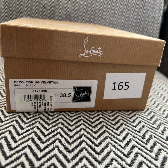 Velvet Black Louboutin Heels - Picture 2 of 5